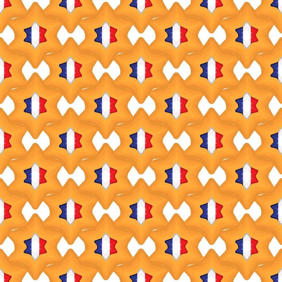 Pattern cookie with flag country France in tasty biscuit vector