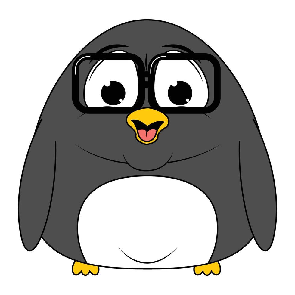 cute penguin animal cartoon vector