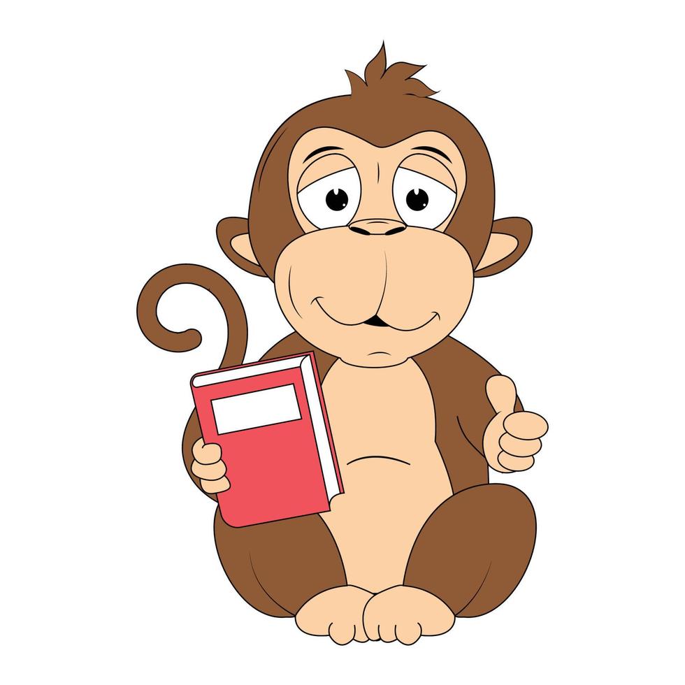 cute monkey animal cartoon graphic vector
