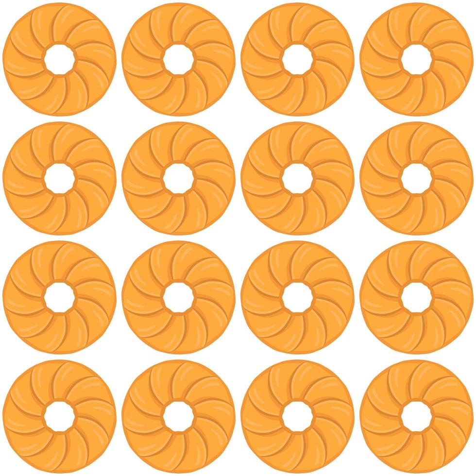 Pattern homemade cookie different taste in pastry biscuit vector