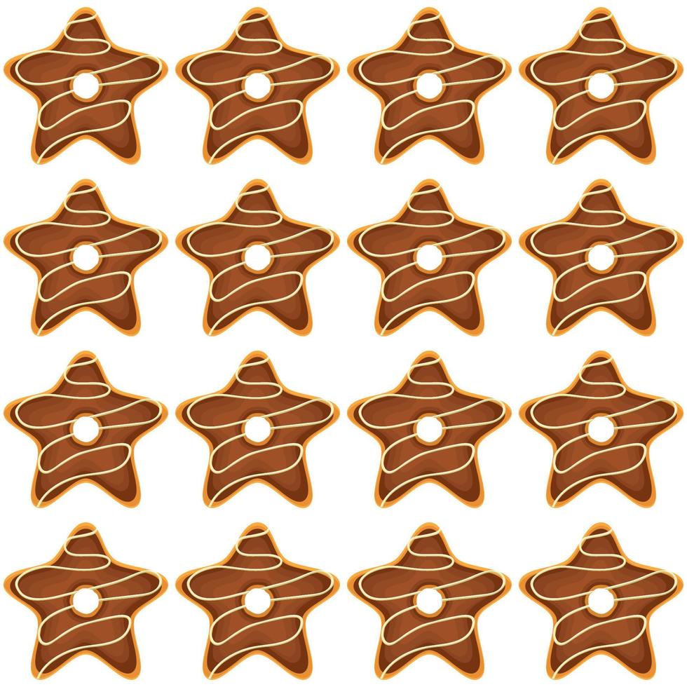 Pattern homemade cookie different taste in pastry biscuit vector