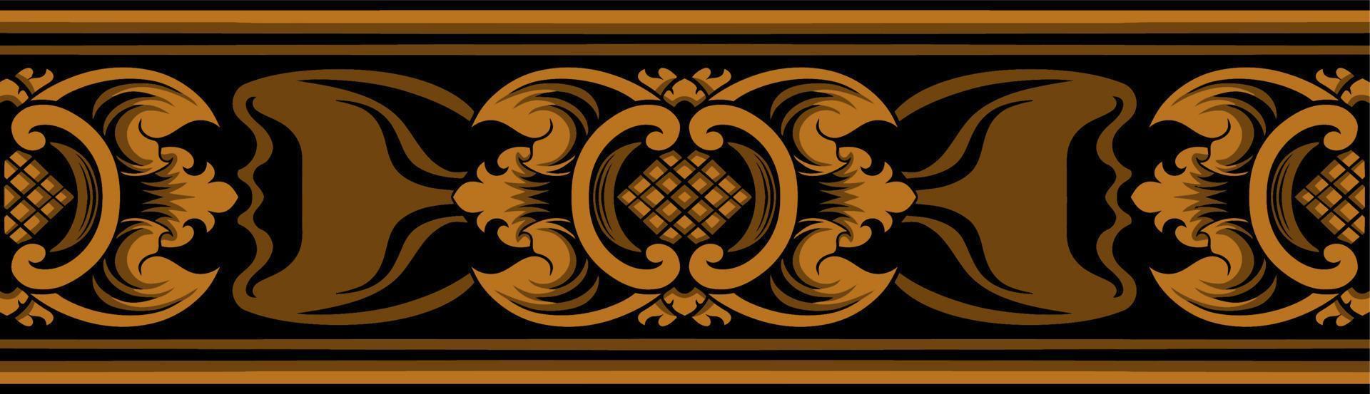 classic style engraving vector ornament design for elements, color editable