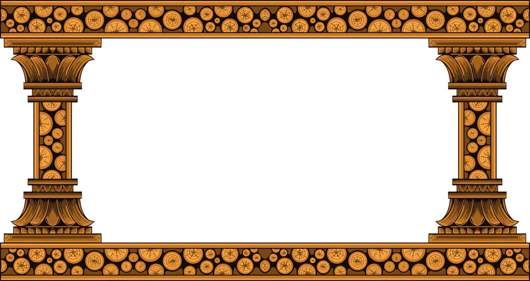 classic and luxury style wedding invitation vector design