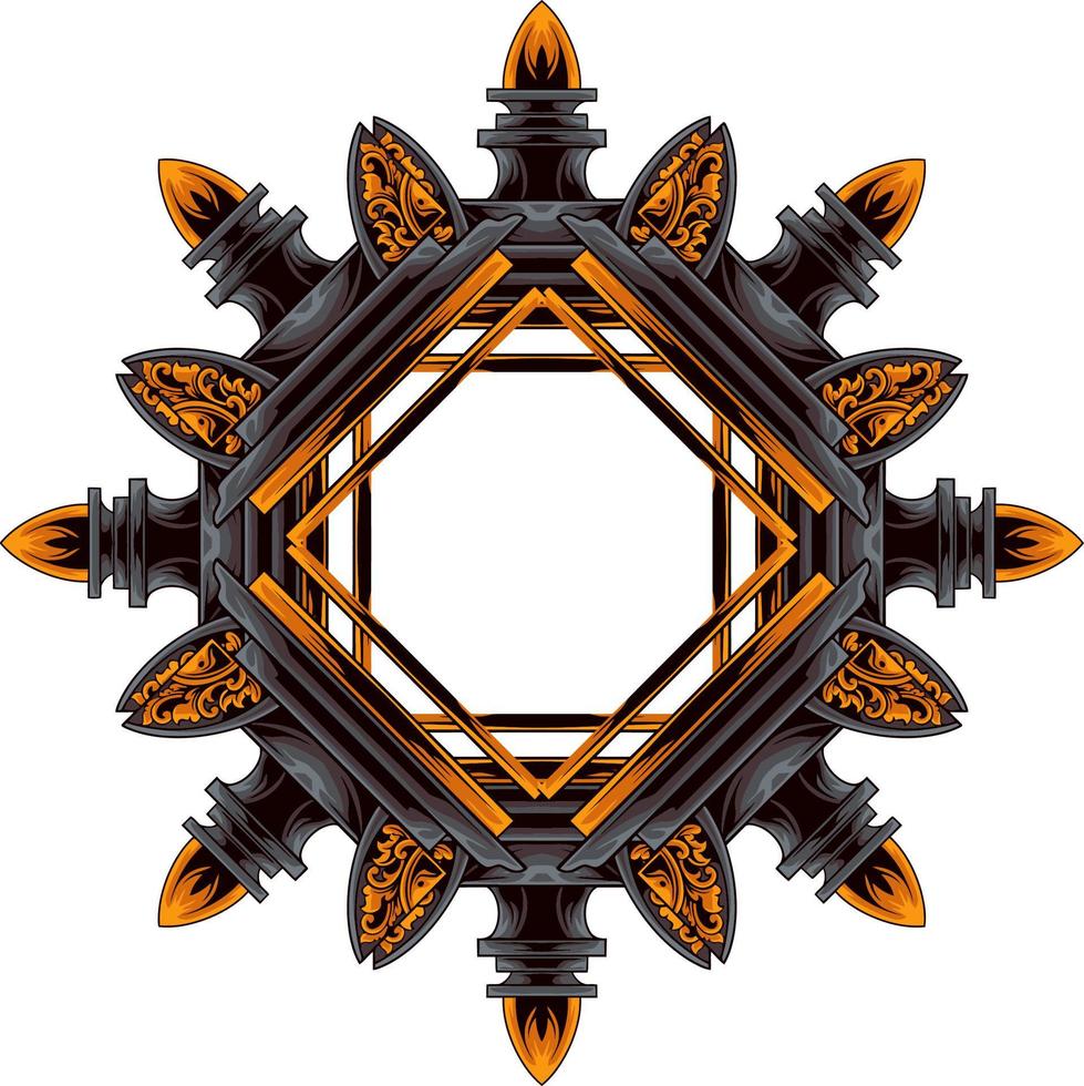 Beautiful carved decorative ornaments Vector design for elements