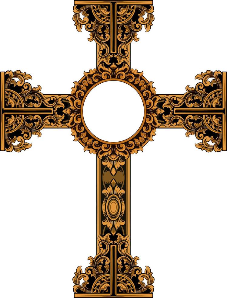 classic style christ cross vector design, editable color