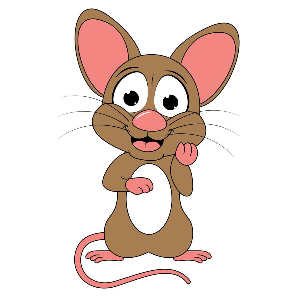 cute mouse animal cartoon vector