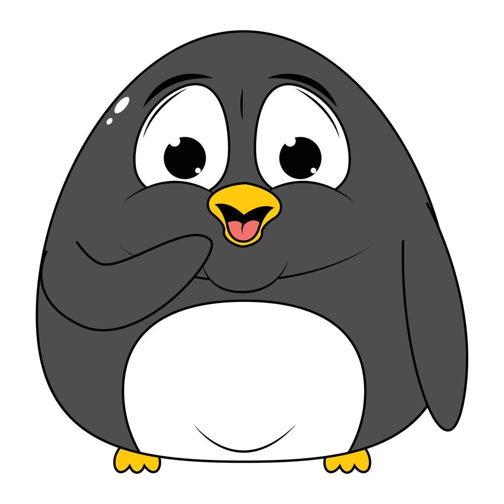 Cute dibujos animados de animales pingüinos vector