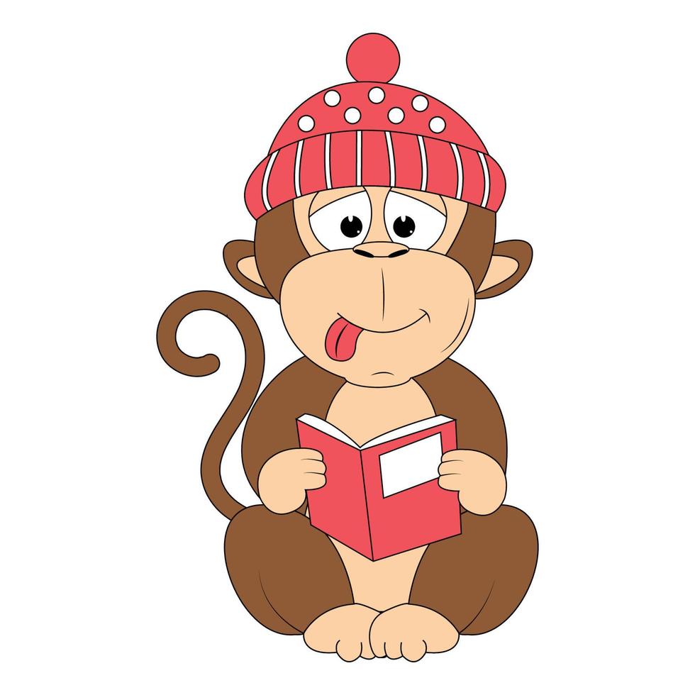 cute monkey animal cartoon graphic vector