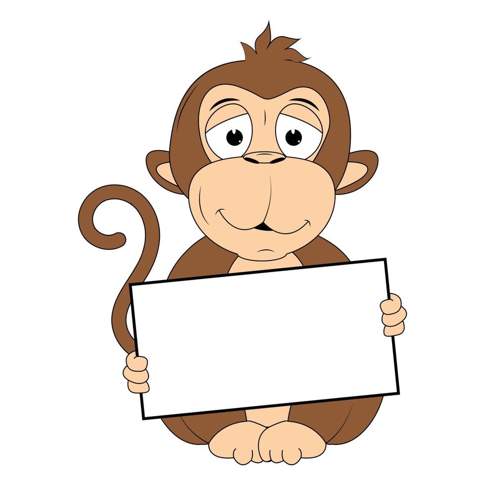 cute monkey animal cartoon graphic vector