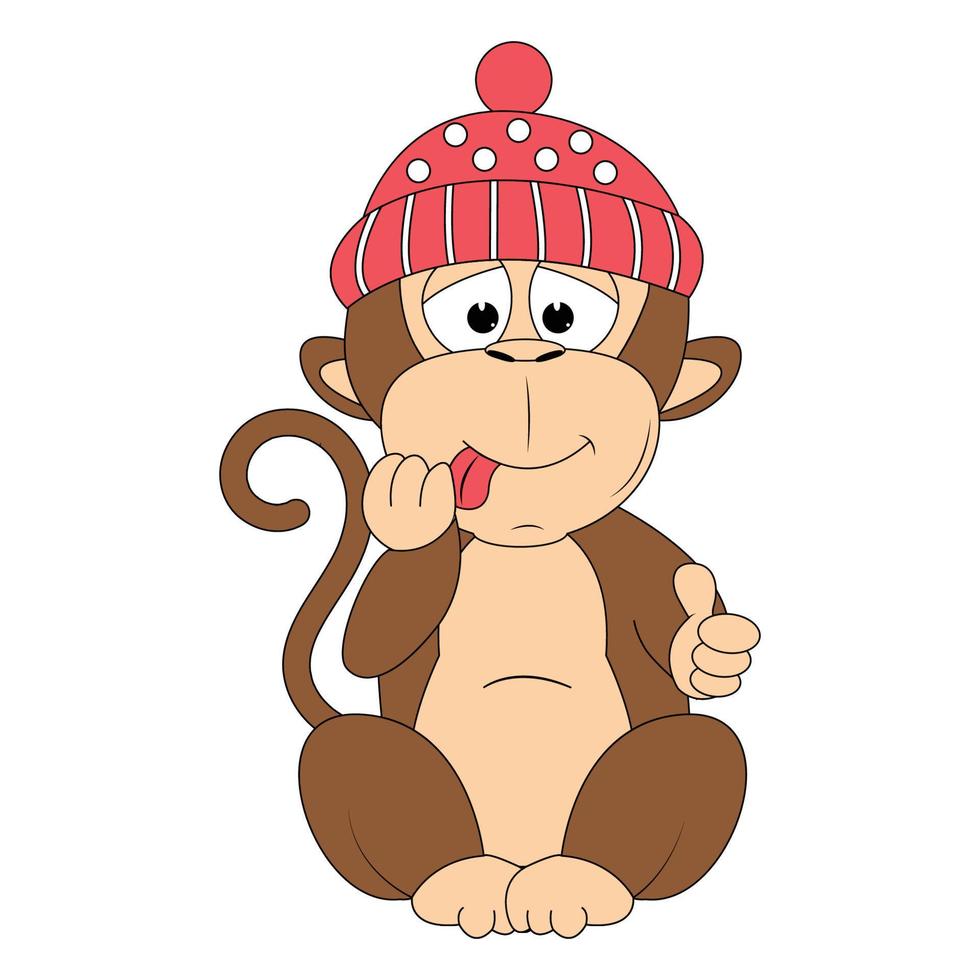 cute monkey animal cartoon graphic vector