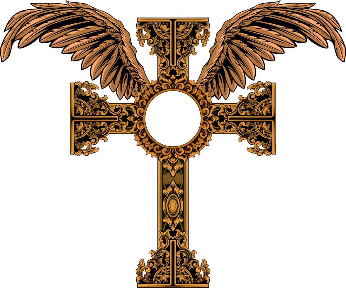 classic style christ cross vector design, editable color