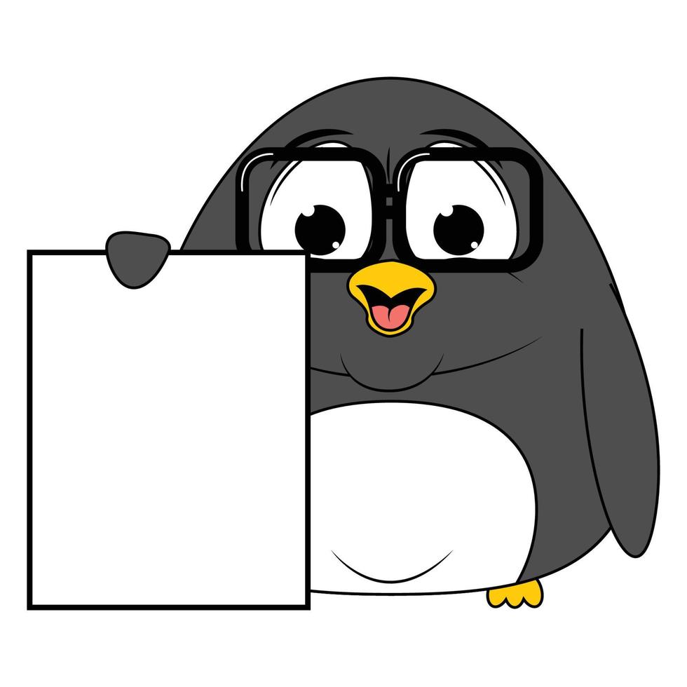 Cute dibujos animados de animales pingüinos vector