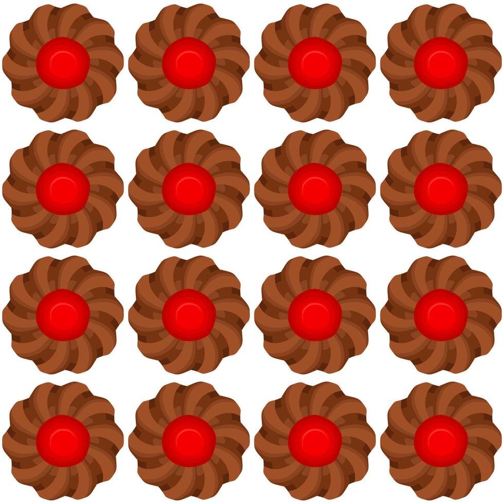 patrón de galletas caseras de diferentes sabores en galletas de pastelería vector