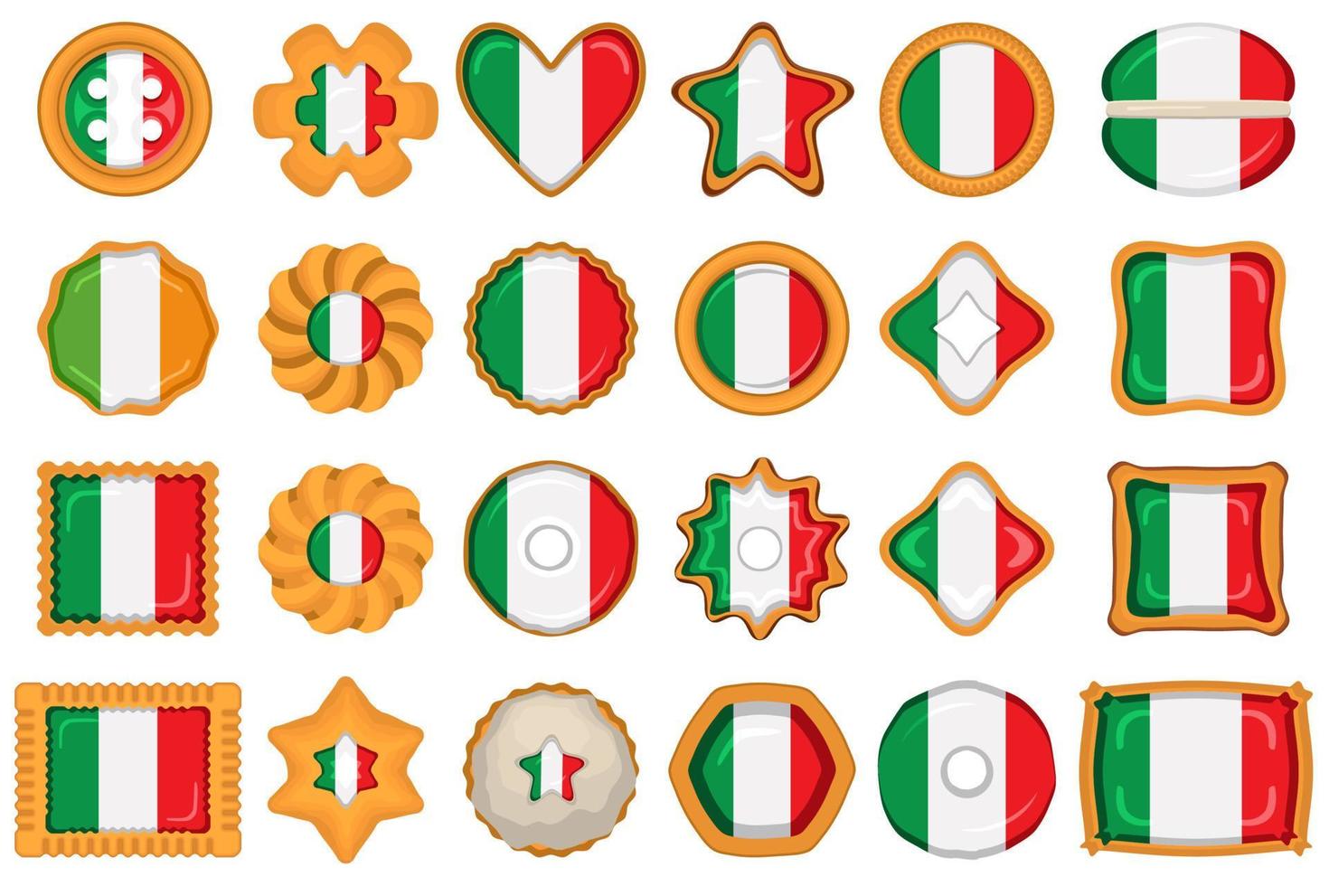 Homemade cookie with flag country Ireland in tasty biscuit vector