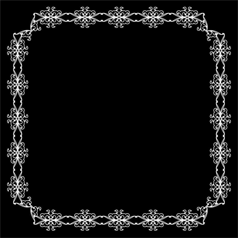 Islamic Art Border and Frame for Inside Cover Prayer Book, Ready add text. Greeting, useful isolated on white background available for printing vector