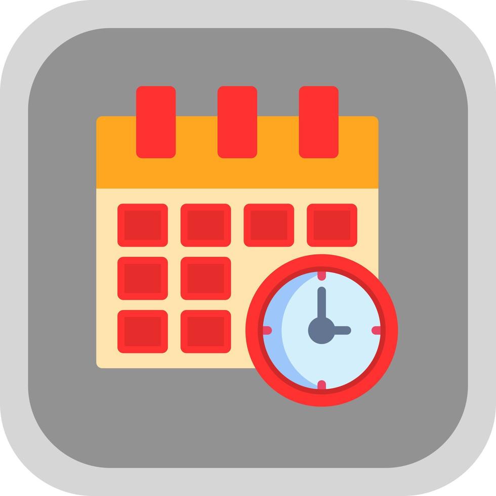 diseño de icono de vector de hora y fecha