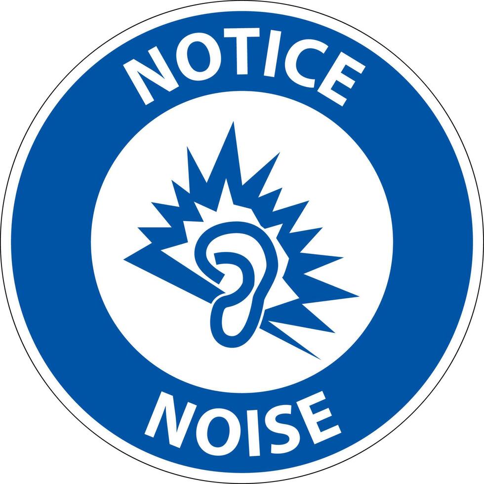 Notice Noise Symbol Sign On White Background vector