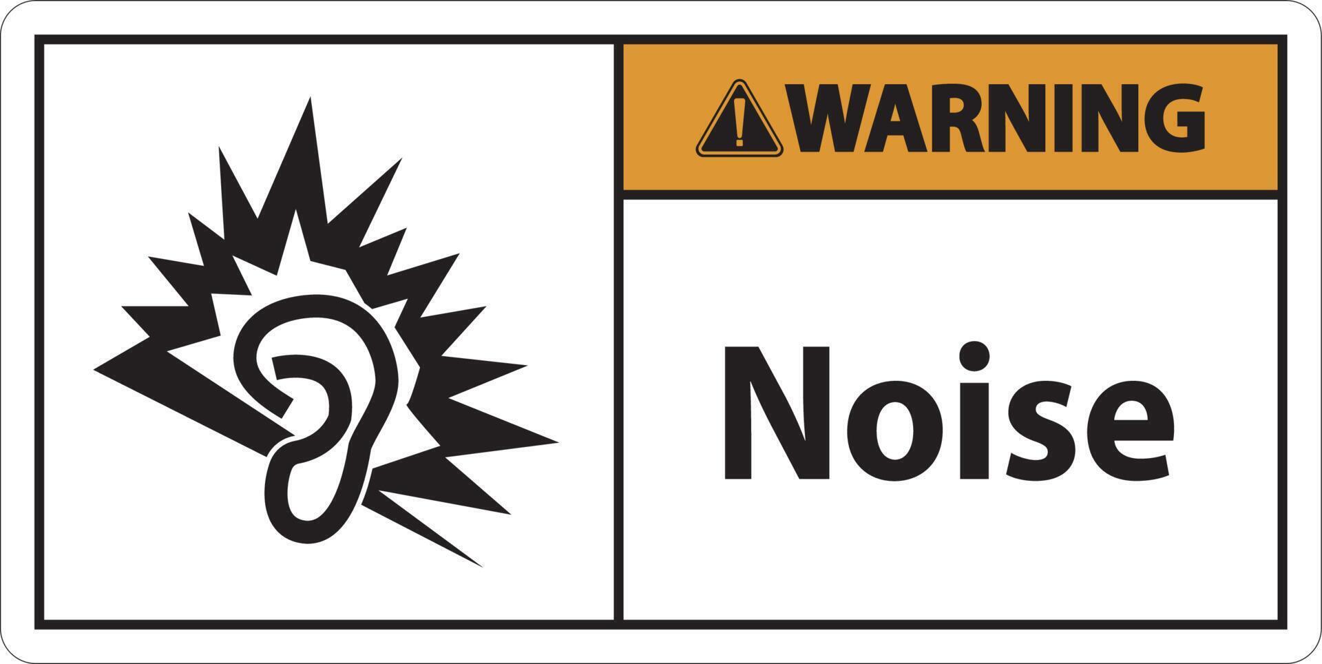 Warning Noise Symbol Sign On White Background vector