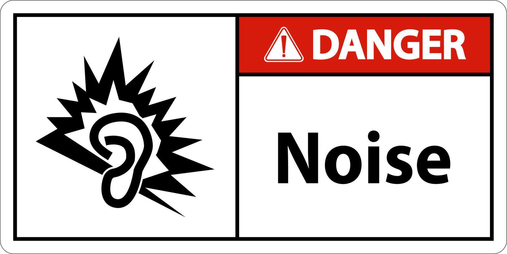 Danger Noise Symbol Sign On White Background vector