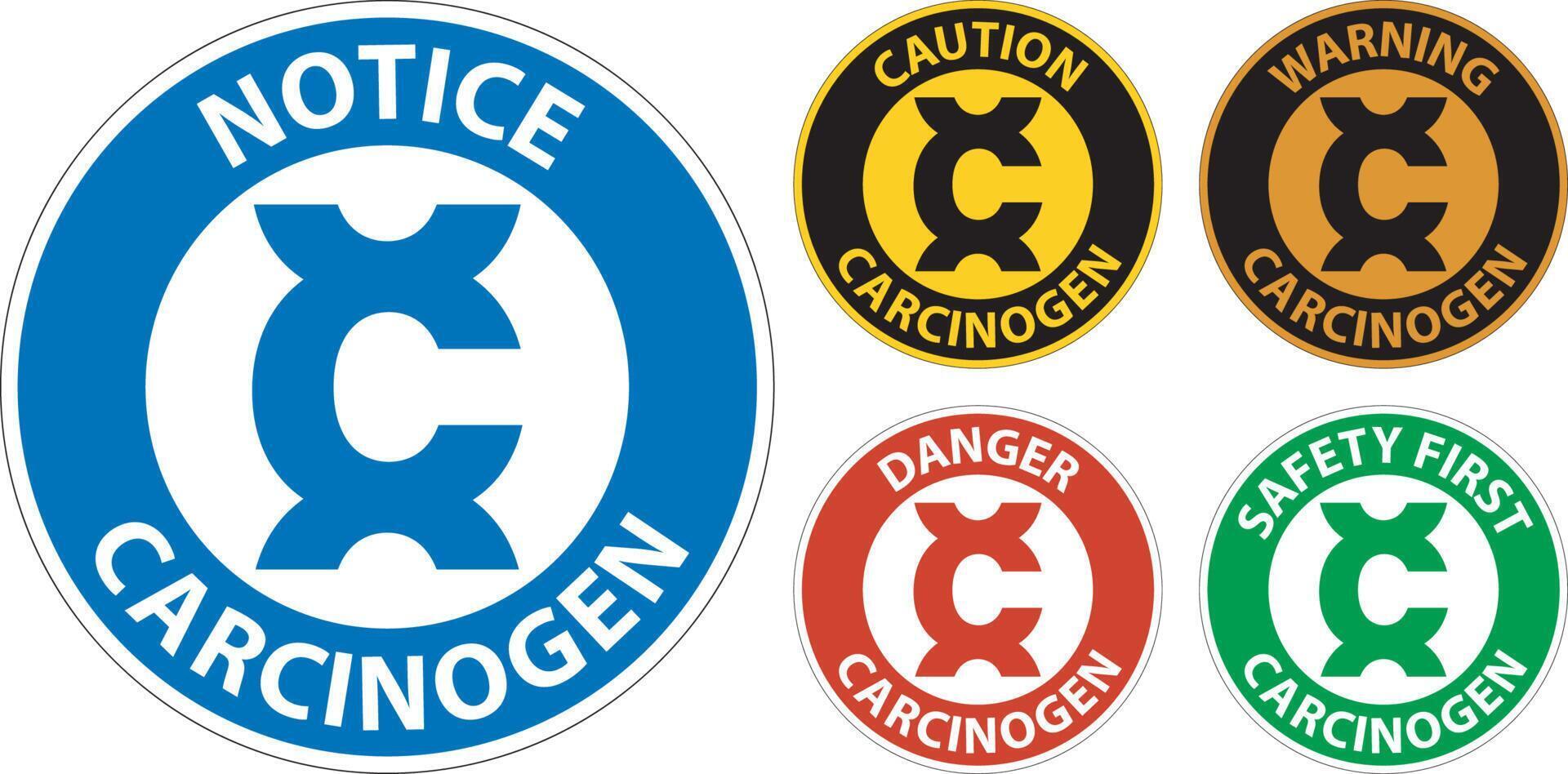Caution Select Carcinogen Label On White Background 21336099 Vector Art