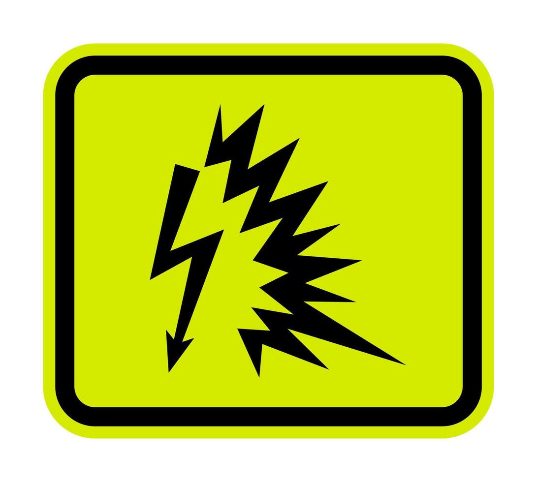 Warning Sign Arc Flash Symbol on white background vector