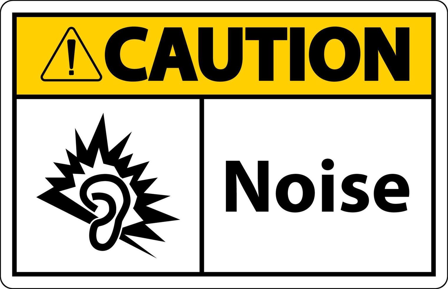 Caution Noise Symbol Sign On White Background vector