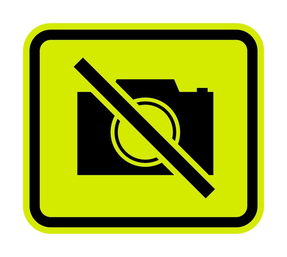 Camera Prohibited Sign On White Background vector