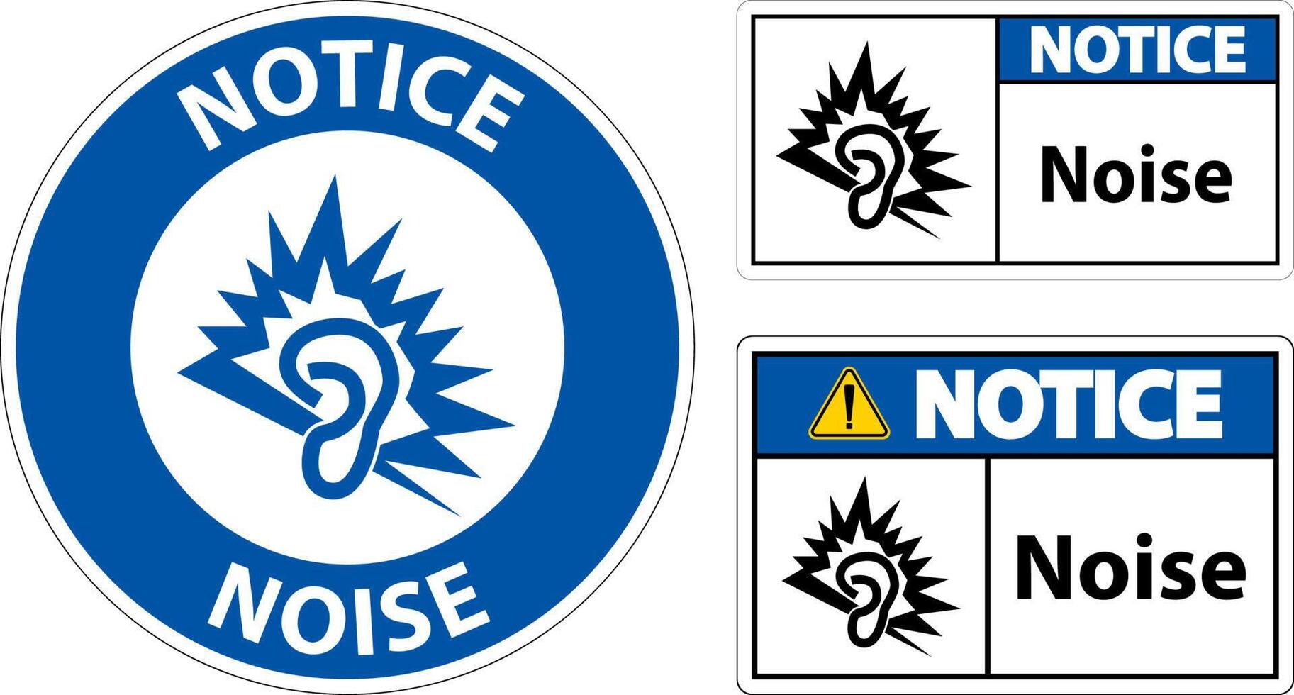 Notice Noise Symbol Sign On White Background vector