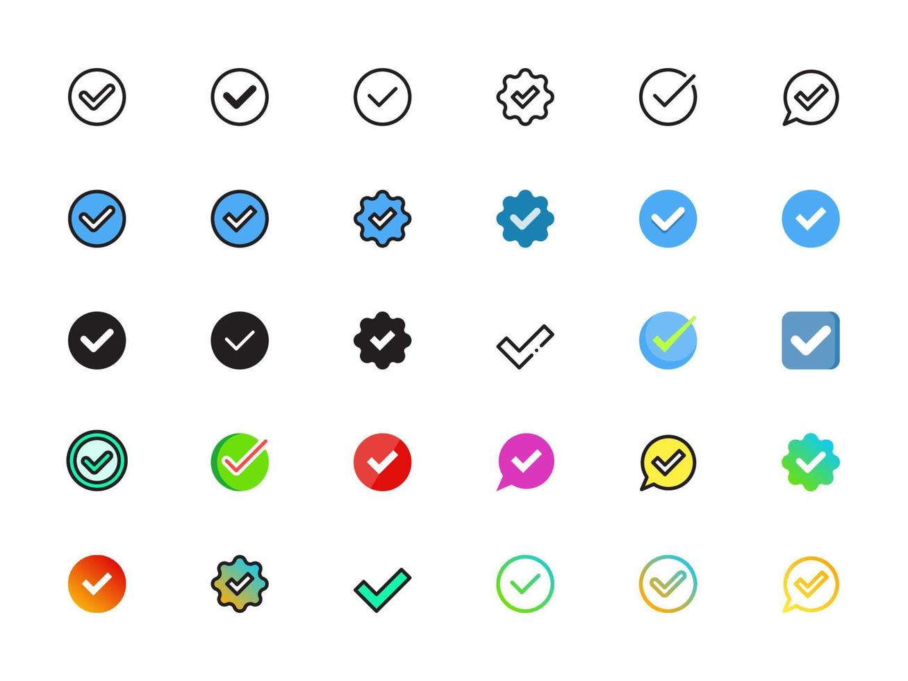 Simple vector icon on a theme check mark