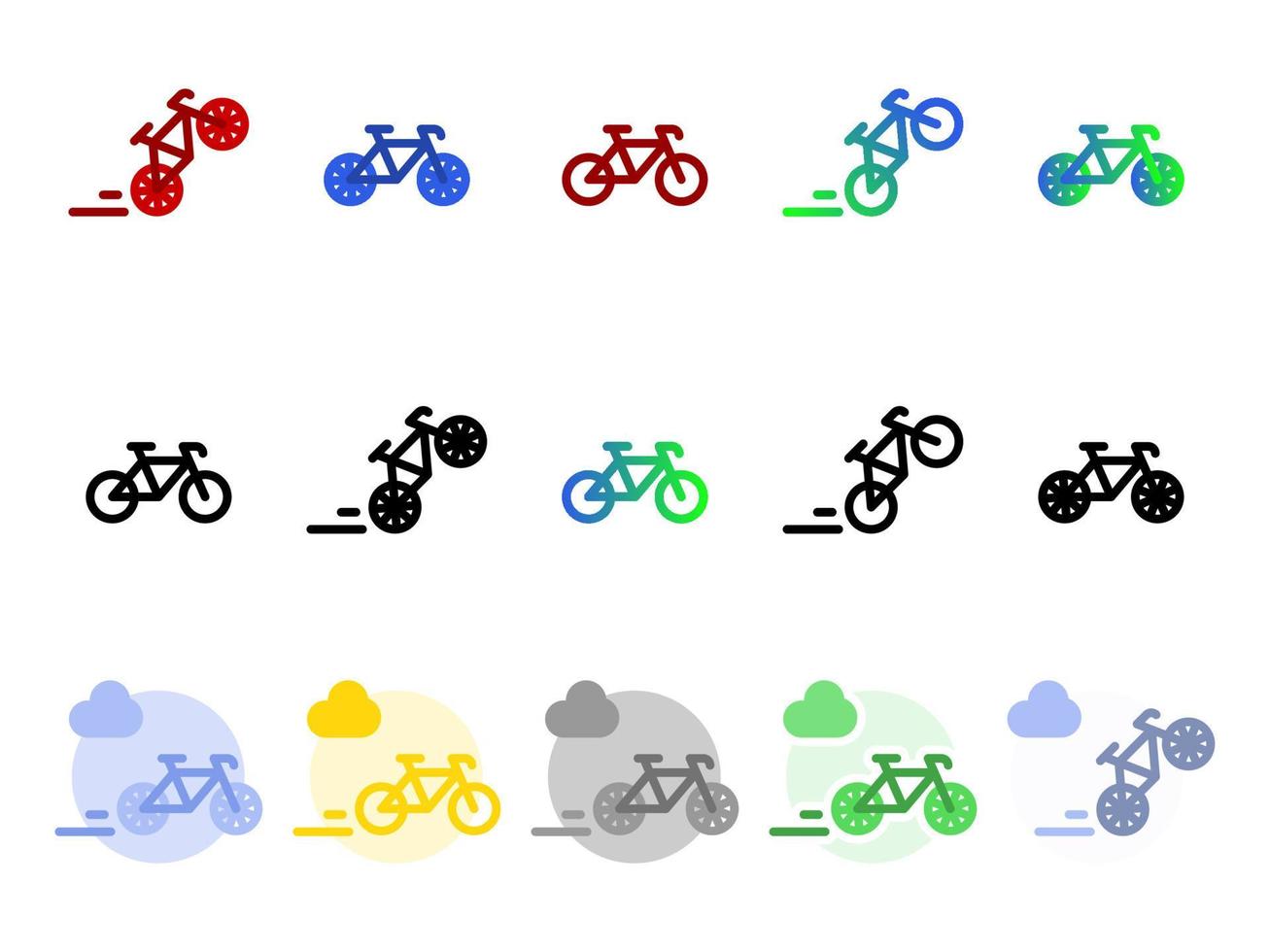 Simple vector icon on a theme bike