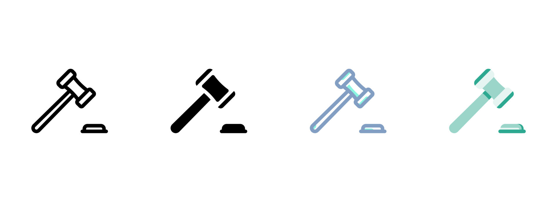 Simple vector icon on a theme hammer of justice 21336375 Vector Art at