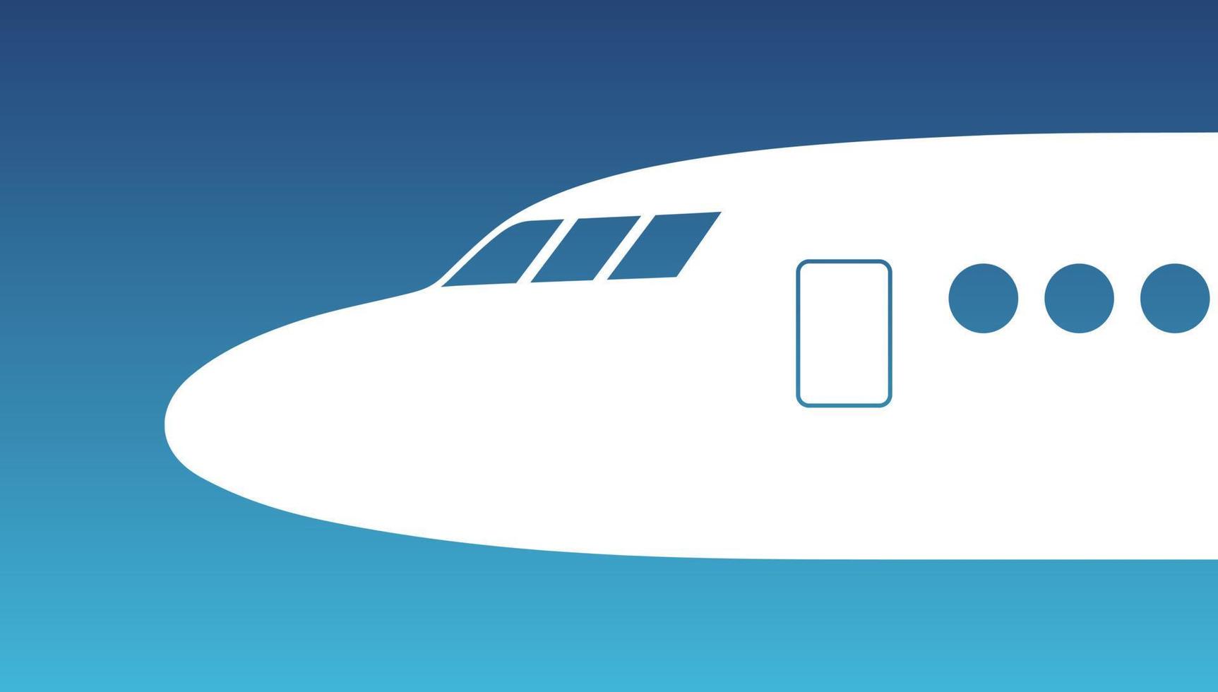 Airplane in the sky blue background vector