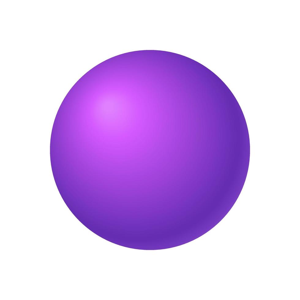 3d púrpura circulo pelota, vector ilustración. eps10