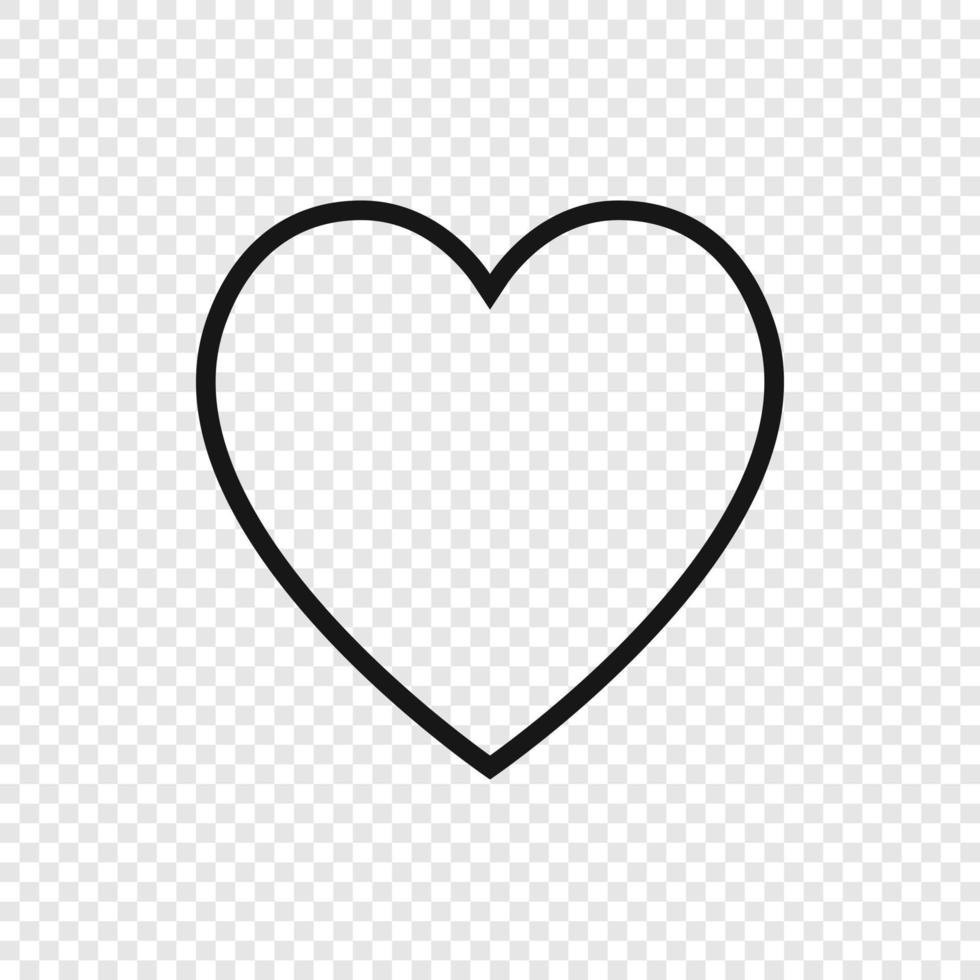 Heart Outline. Vector illustration