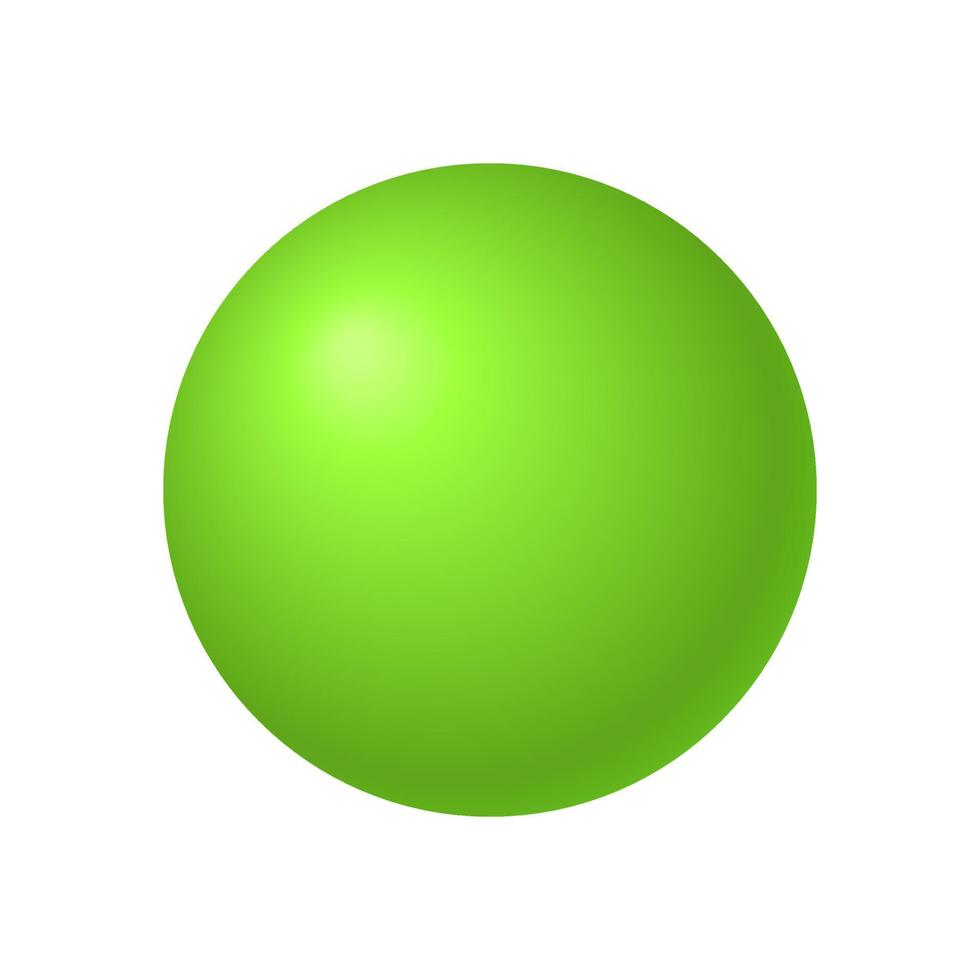 3D Green Circle Ball, Vector illustration. Eps10