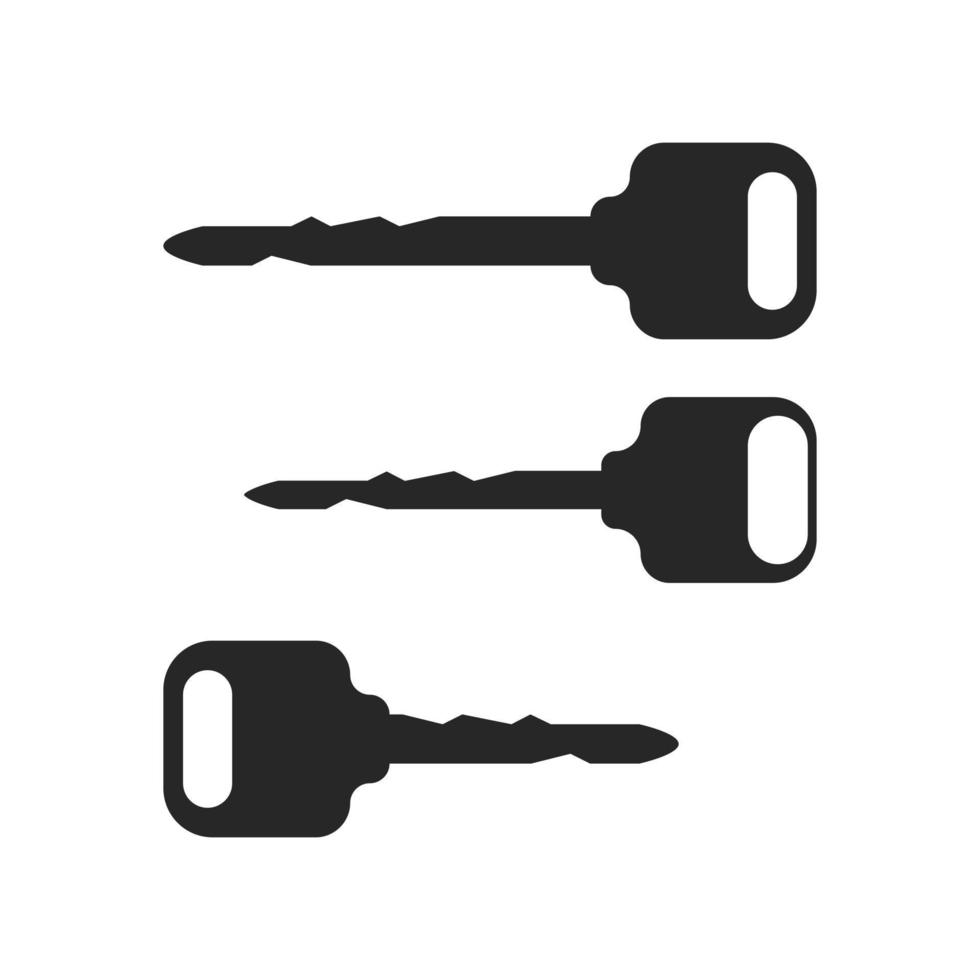 Black Keys Flat Icon Design. Vector illustration