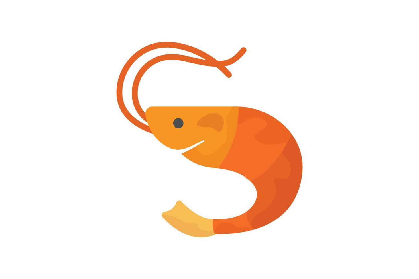 Shrimp icon illustration. icon related to Seafood. Flat icon style. Simple vector design editable