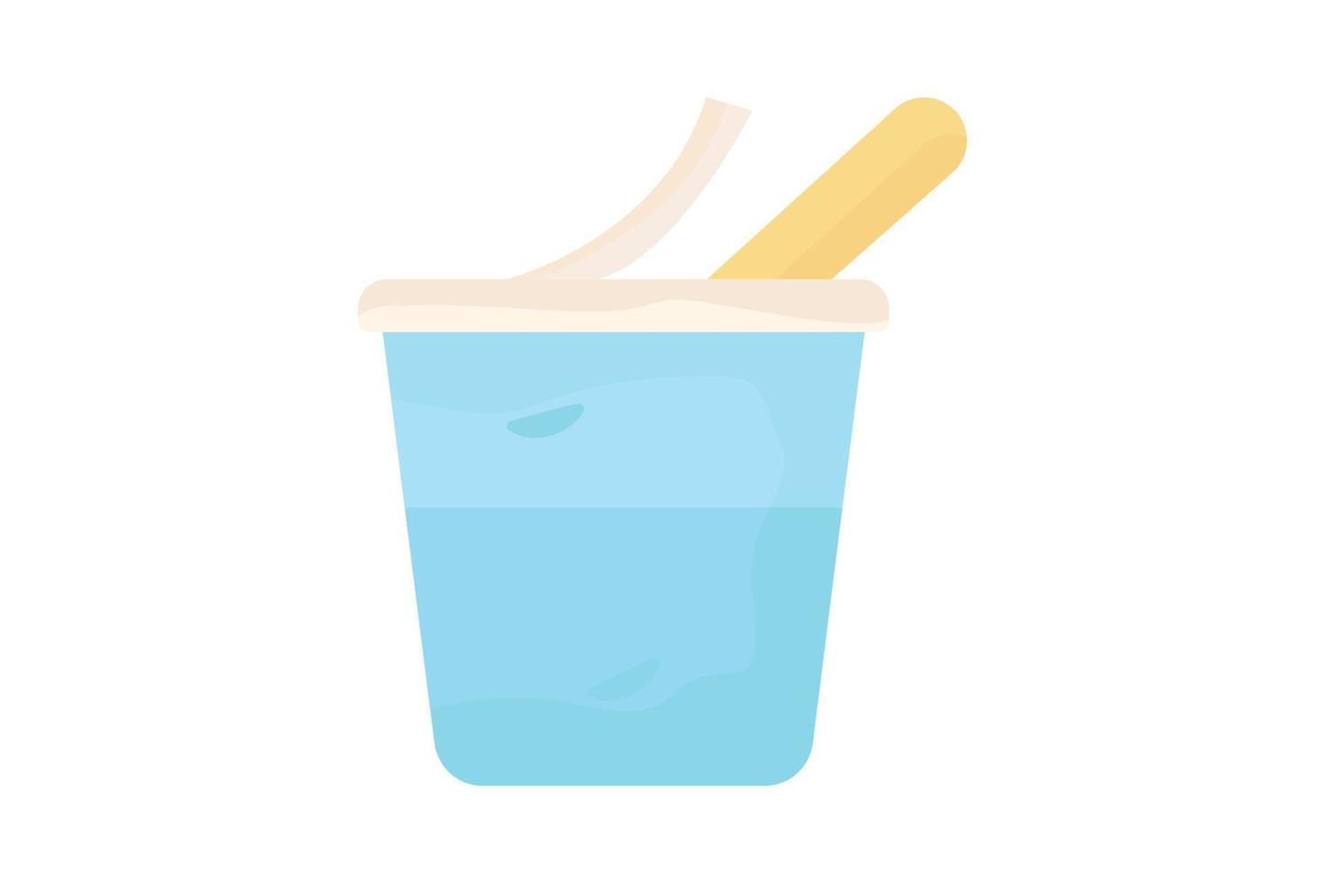 Yogurt icon illustration. icon related to cooking spices. Flat icon style. Simple vector design editable