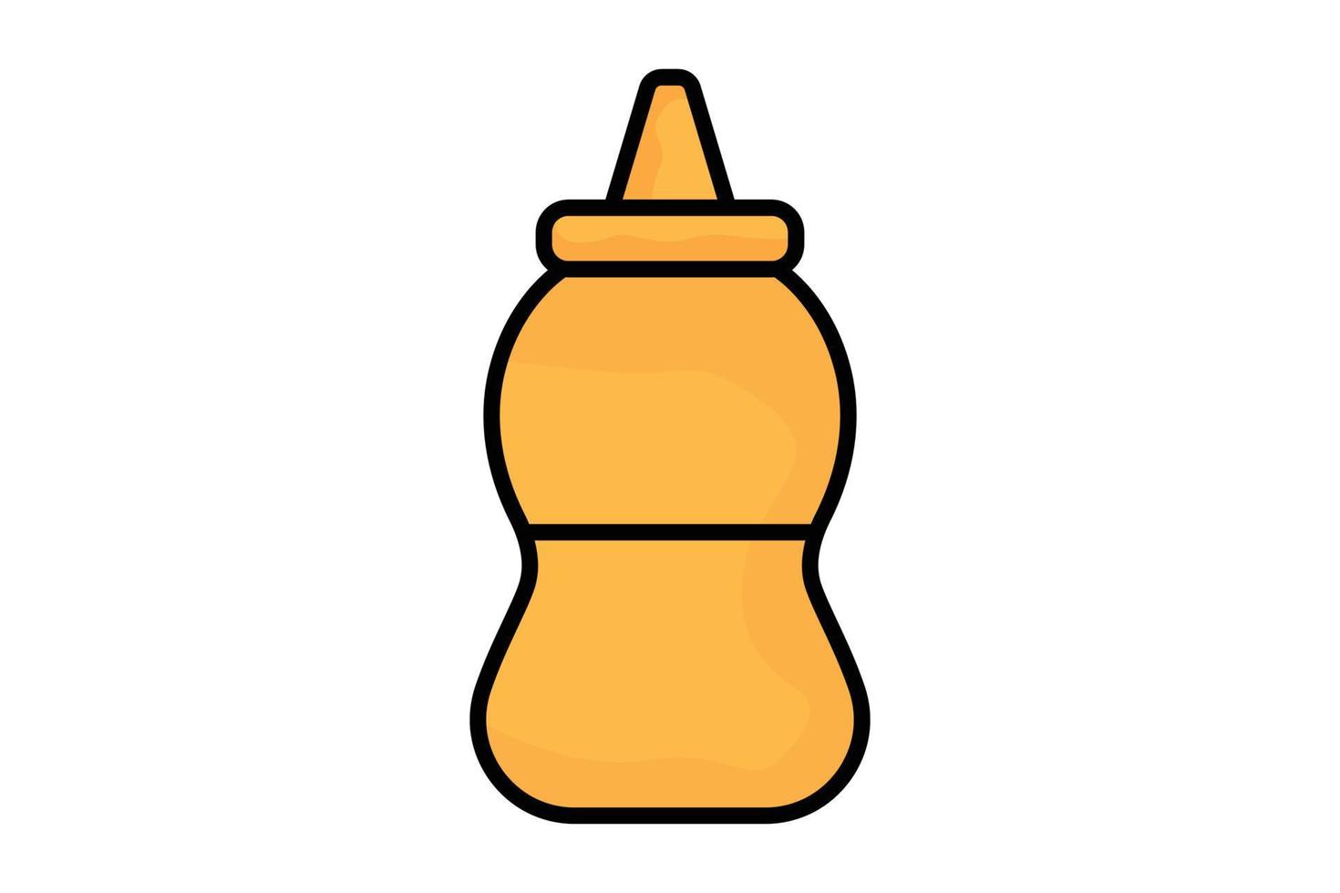 Mustard icon illustration. icon related to cooking spices. Two tone icon style, lineal color. Simple vector design editable