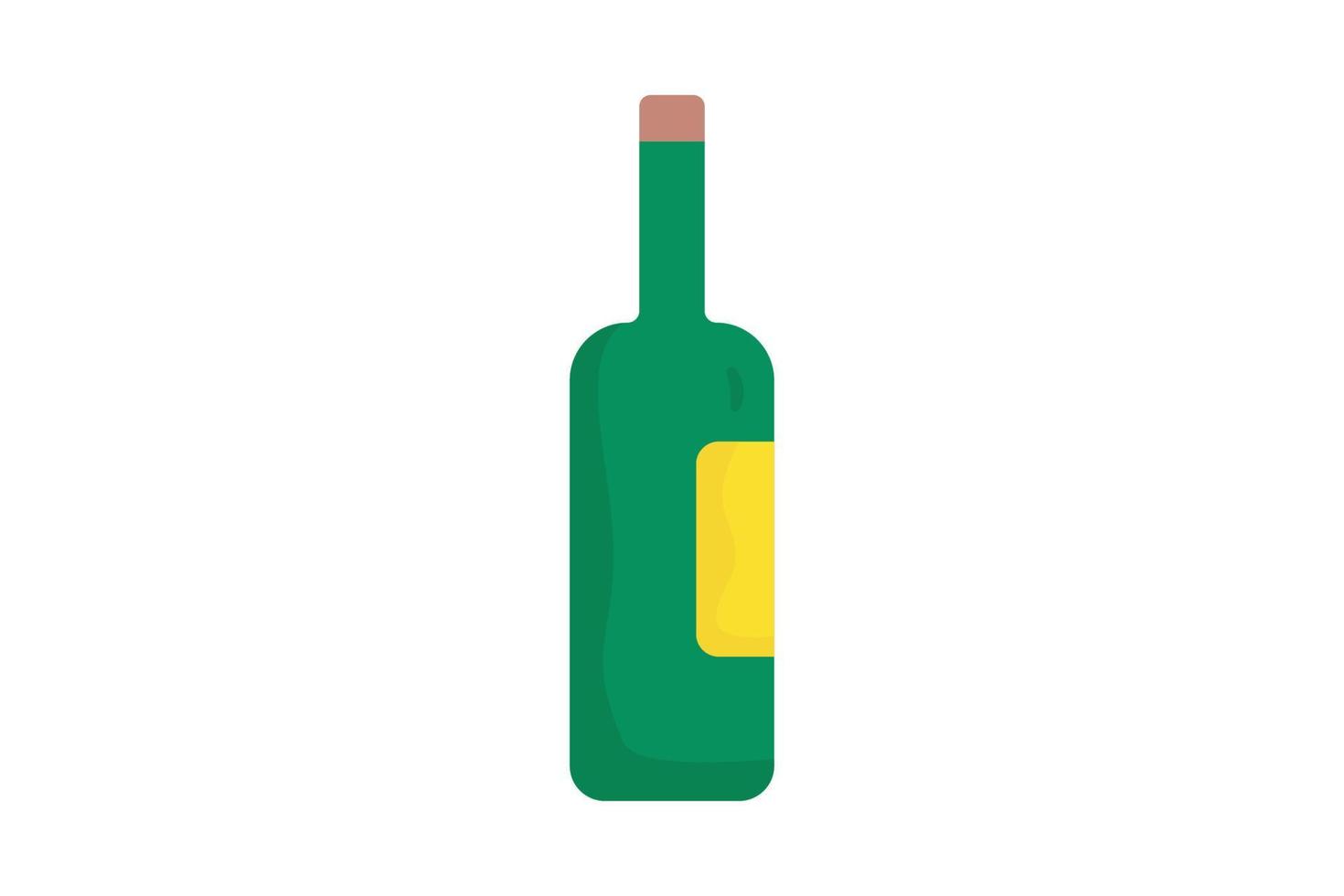 cocktail bottle icon illustration. icon related to alcohol. Flat icon style. Simple vector design editable