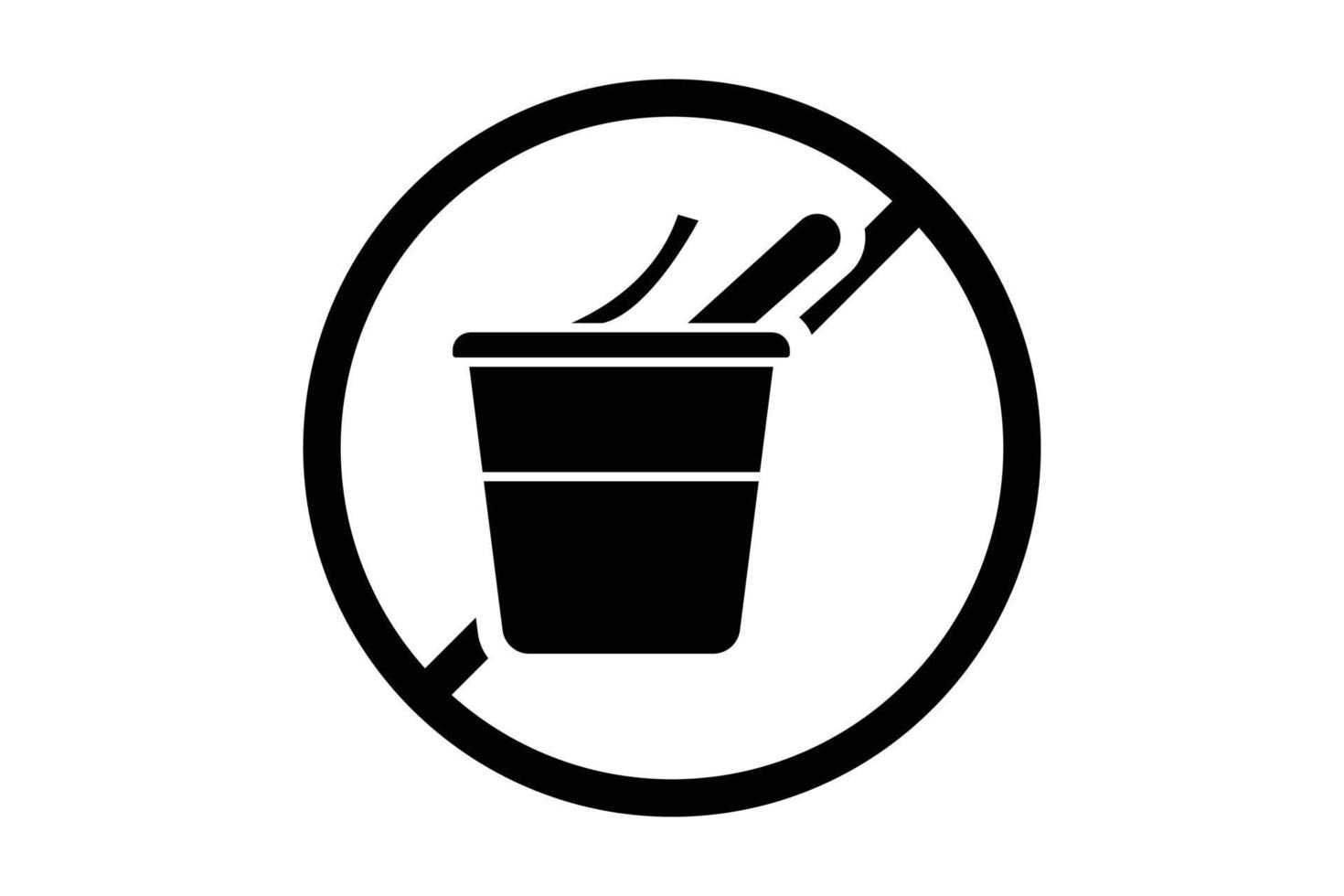 Yogurt free icon. icon related to food allergen. Solid icon style. Simple vector design editable