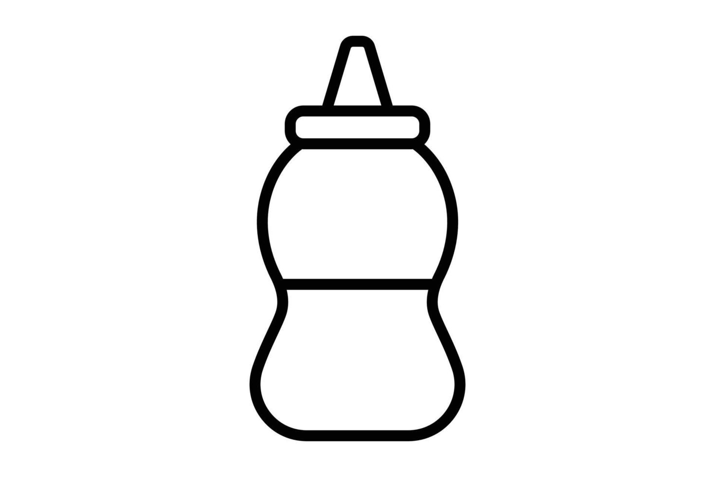 Mustard icon illustration. icon related to cooking spices. outline icon style. Simple vector design editable