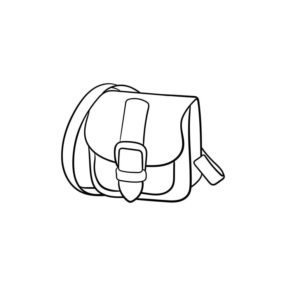 Handbag student line illustration creative design vector