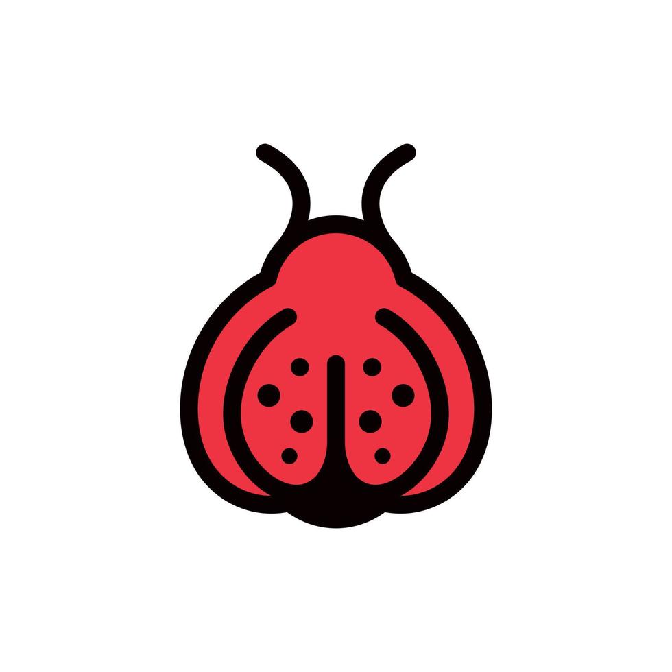 Ladybug insect beauty creative logo vector
