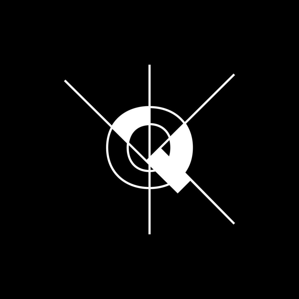letra q arquitecto negocio moderno logo vector