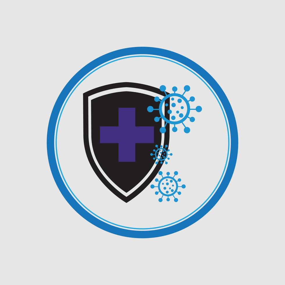 Virus protection logo images illustration design vector