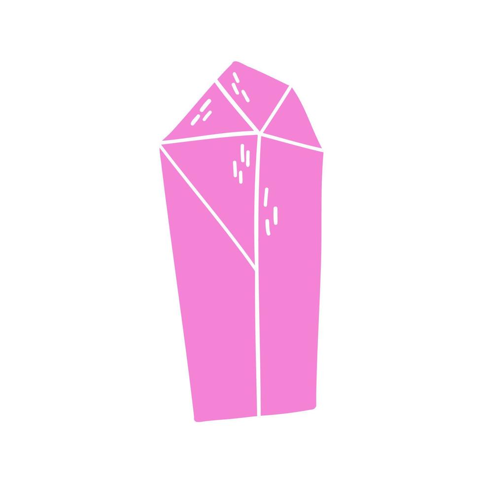 hand drawn crystals. vector illustration in flat style