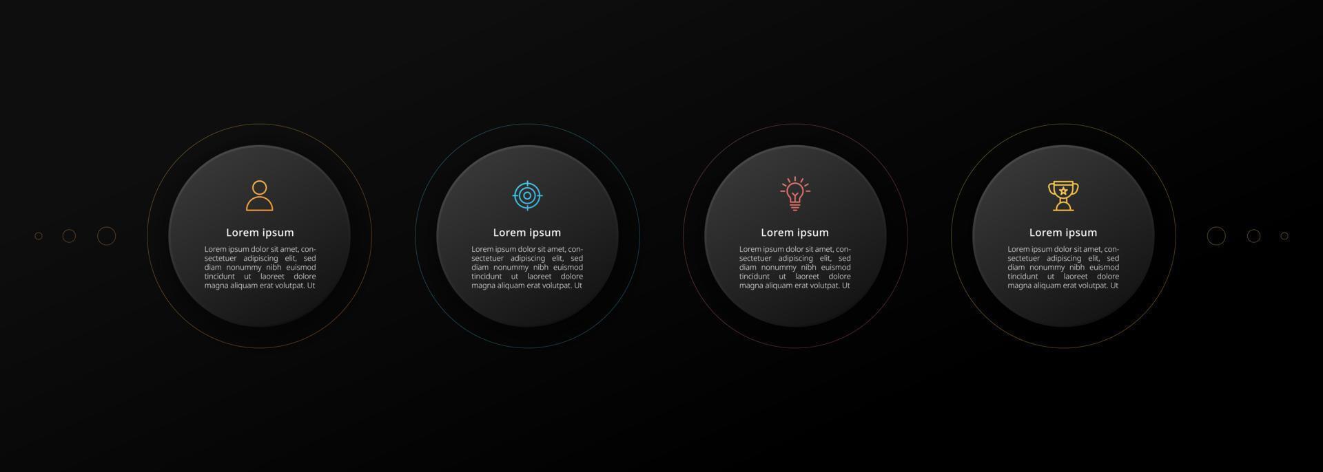 Vector infographic design template. Business concept with 4 options or steps. Vector illustration.