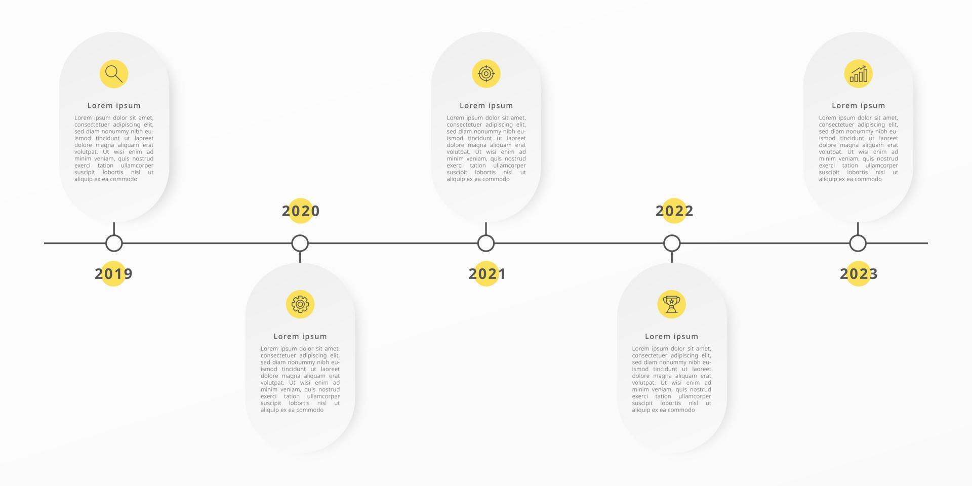 Modern Timeline infographic template for business. Infographic design template. Vector illustration.