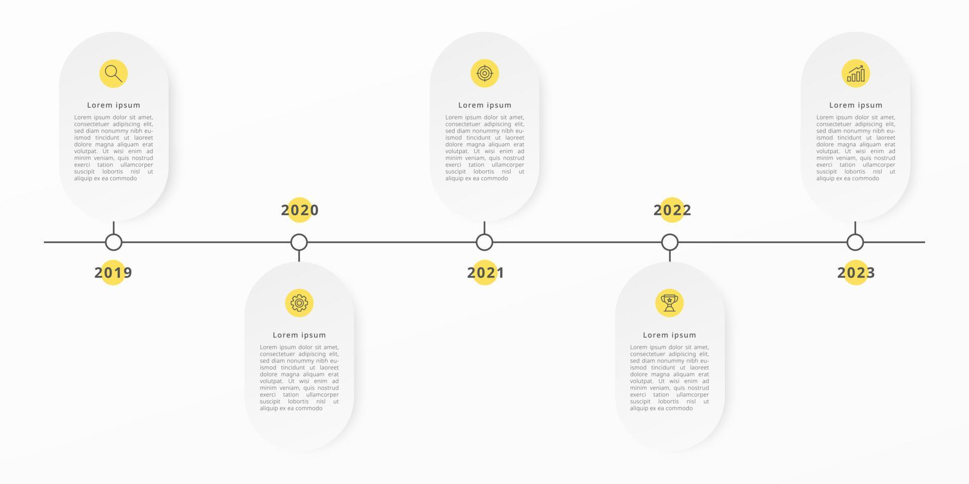 Modern Timeline infographic template for business. Infographic design template. Vector illustration.